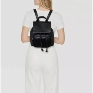 Wild Fable Black Faux Leather Mini Backpack Adjustable Straps 8x9x5.5